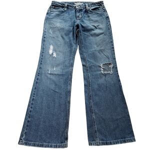 Y2K Tommy Hilfiger Low Rise Denim Jeans Women's sz 8 Distressed